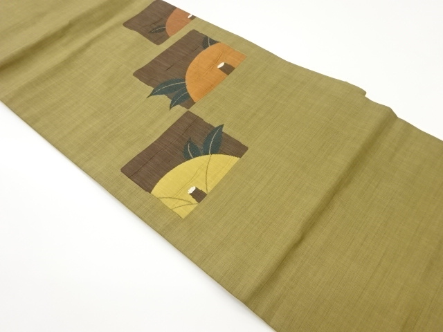 JAPANESE NAGOYA OBI / WOVEN SHIKISHI PATTERN